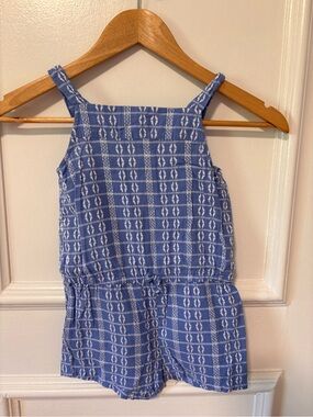 Carter's Blue Patterned Girls' One-Piece Romper